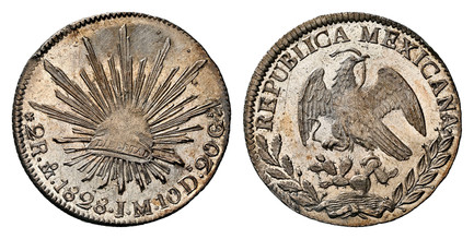 1085933 MEXICO. 1828-Mo JM AR 2 Reales. NGC MS64.  Mexico City. REPUBLICA MEXICANA. Facing eagle, snake in beak / Radiant cap. KM 374.1.

Please use this link to verify the NGC certification number <a href="https://www.ngccoin.com/certlookup/85862...