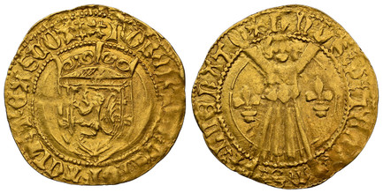 1086613 SCOTLAND. Robert III. (King of Scots, 1390-1406). (1403-1406) ND AV Lion. NGC AU58.  2.40gm. Crowned shield of arms / St. Andrew on long saltire cross. S-5160.

Currently the finest known at NGC as of February 2026

Please use this link to...