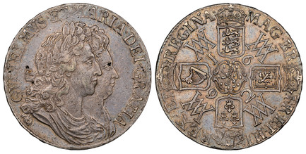 1087413 GREAT BRITAIN. England. William and Mary. (Monarchs, 1689-1694). 1692 AR Crown. NGC AU53.  Conjoined busts of William and Mary right. KM 478; SCBC-3433 (Large 2 variety); Dav.-3780.


.
Ex Spink - NIGGL Auction (July 1998) Lot 457; Ex Spin...