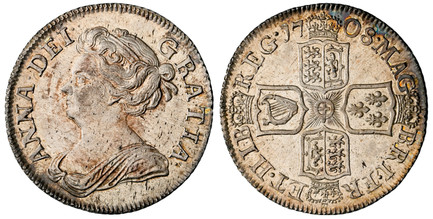 1087360 GREAT BRITAIN. Anne. (Queen, 1702-1714). 1708 AR Shilling. NGC MS63.  ANNA · DEI · - GRATIA ·. Without E below bust / MAG - BR · FRA - ET · HIB - REG ·. English and Scottish shield halved. KM 517.7; SCBC-3610.

Please use this link to veri...