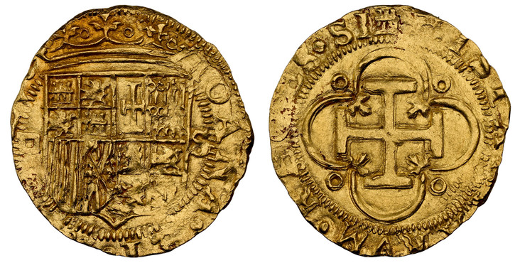 1083914 SPAIN. Charles & Johanna. (1516-56) ND-S D AV Escudo. NGC MS63.  Sevilla. 3.38gm. Crowned shield of arms with S to left and square-D to left / Cross in quatrefoil. Cayon 3149; Calico 198; Fr.-153.

Please use this link to verify the NGC ce...