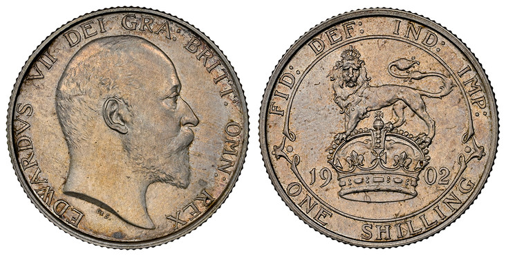 1086707 GREAT BRITAIN. Edward VII. (King, 1901-1910). 1902 AR Shilling. NGC PR62 Matte.  Head right / Lion atop crown dividing date. KM 800; SCBC-3982.

Please use this link to verify the NGC certification number <a href="https://www.ngccoin.com/c...
