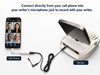 Call into deposition with your cell phone and connect directly into your writers microphone jack for perfect audio recordings that are synced exclusively from Martel for Court Reporters. 