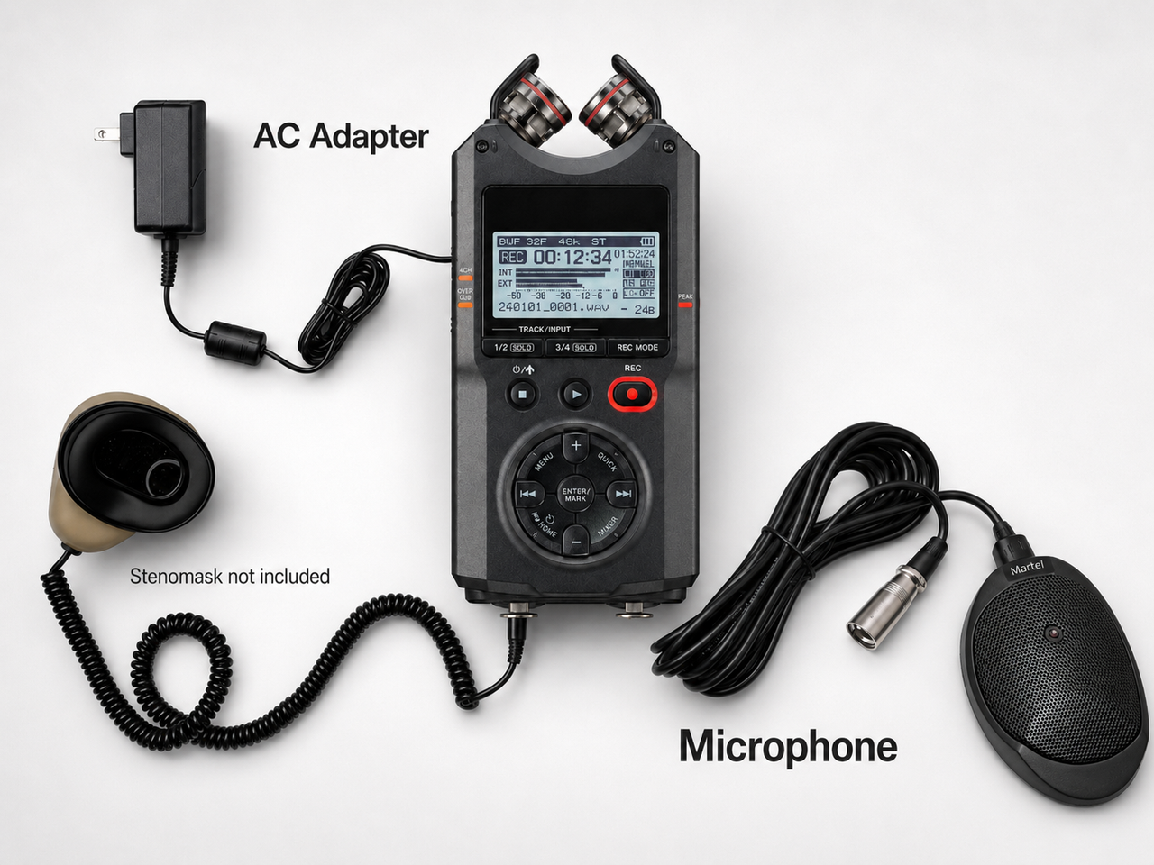 Two Channel Recorder for Stenomask Reporters | Martel Electronics