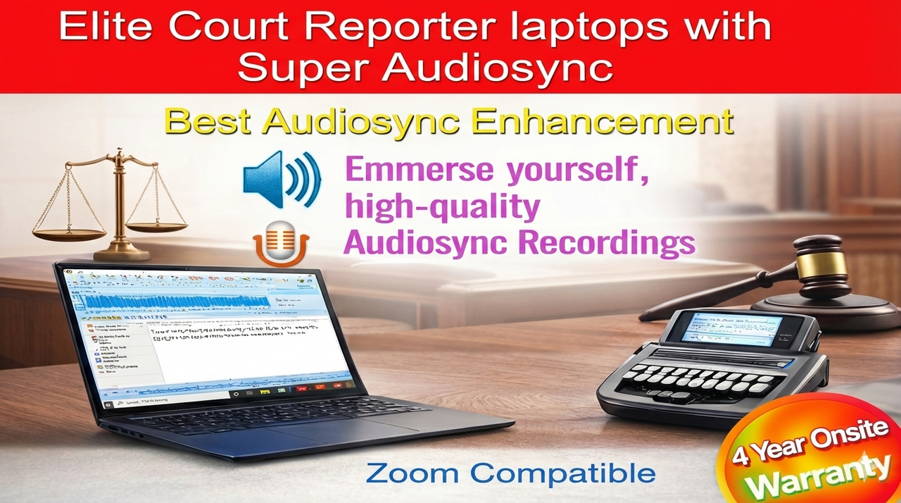 Court Reporter Laptop audio feature