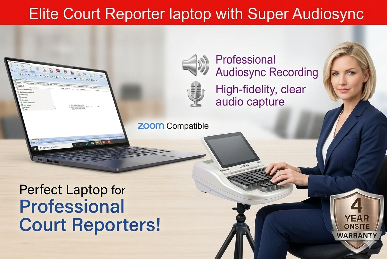 Elite Court Reporter Laptop package