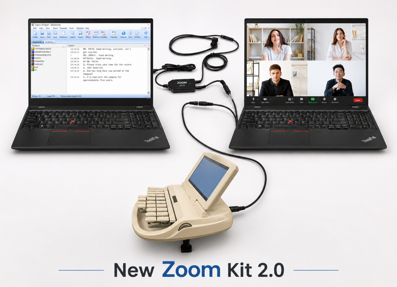 Zoom Court Reporter Teleconference and Recording Kit - Compatible