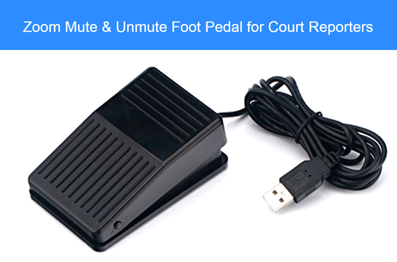 Zoom Mute & Unmute Foot Pedal for Court Reporters
