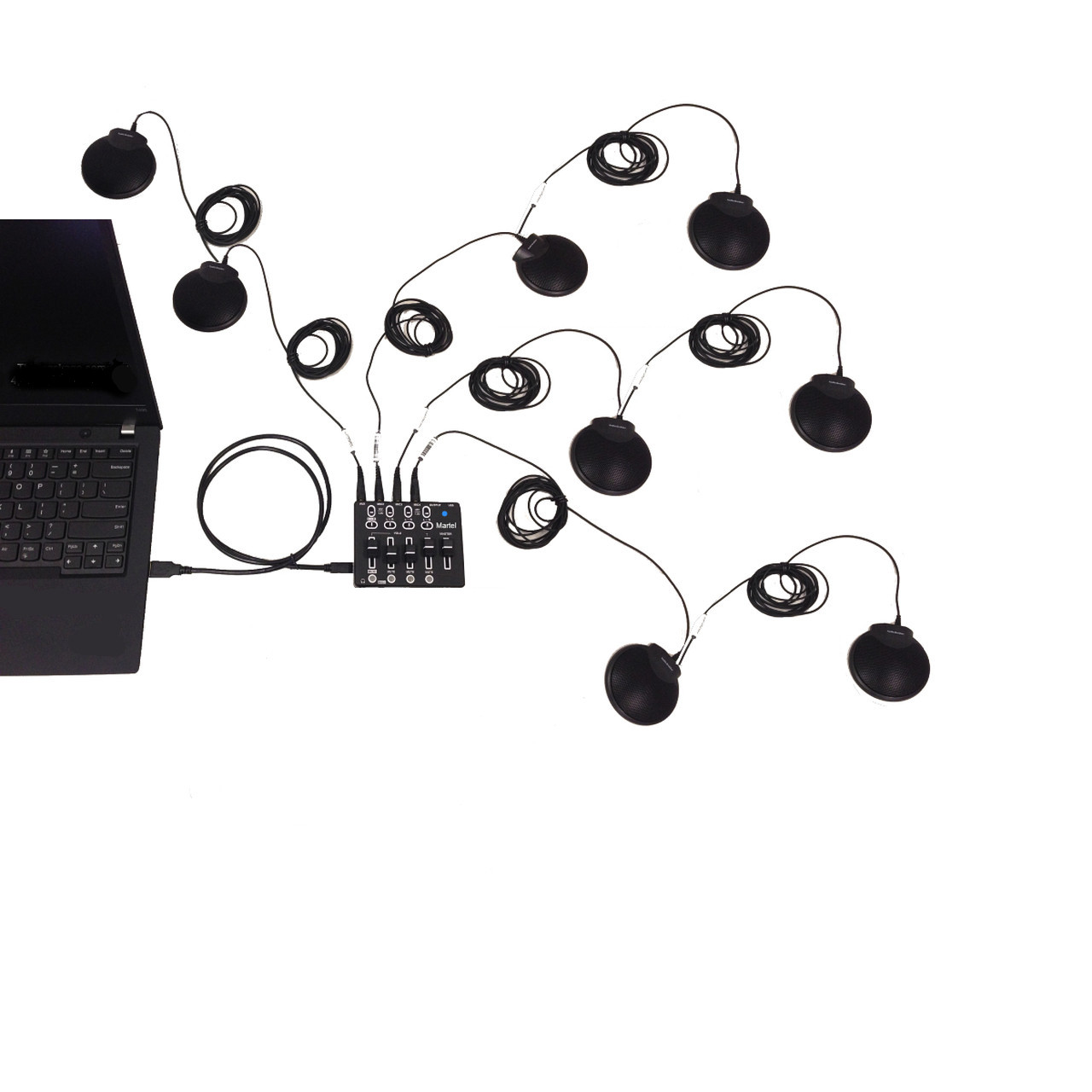 Court Reporter 8 Wired Microphone System