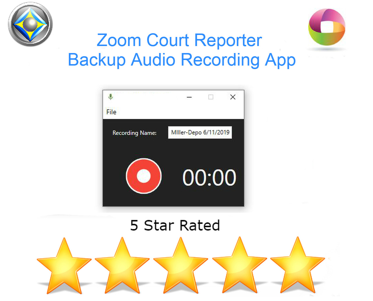 Zoom Court Reporter Backup Audio Recording App