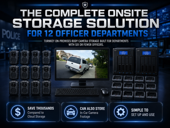 12 officer body camera kit with onsite storage 