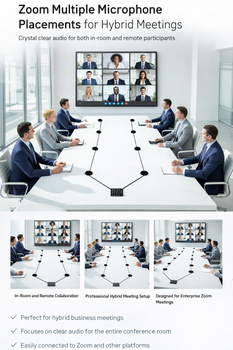 Zoom USB Multiple Microphones System 12 Microphone for video conferencing 