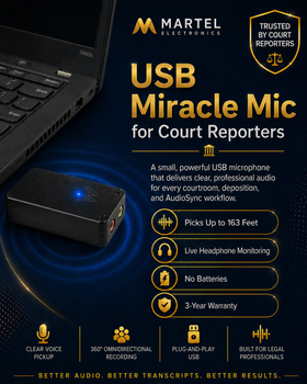 USB Miracle Mic for Court Reporters