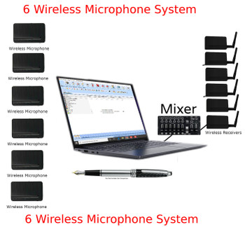 court reporting 6 wireless microphone system