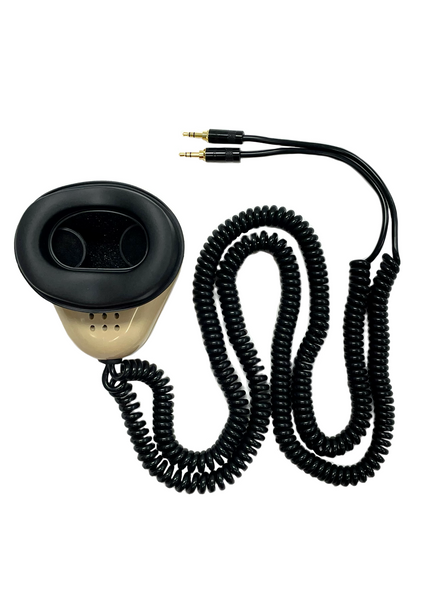 Dual Microphone Stenomask for Court Reporting and captioning (dual 1/8" plug) Exclusive