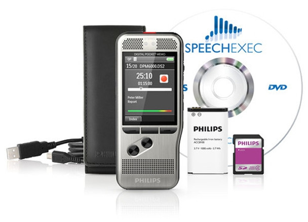 Philips DPM 6000 dictation recorder package