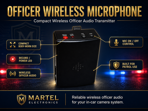 Police Dash Cam System MDP6 Wireless officer transmit