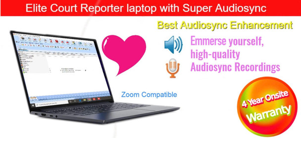 Court Reporter laptop 
