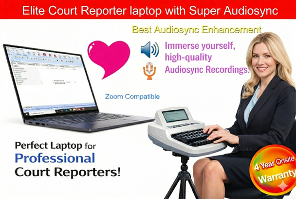 Court Reporter laptop