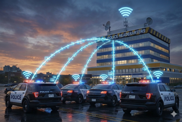 Police Dash camera Auto wireless video uploading