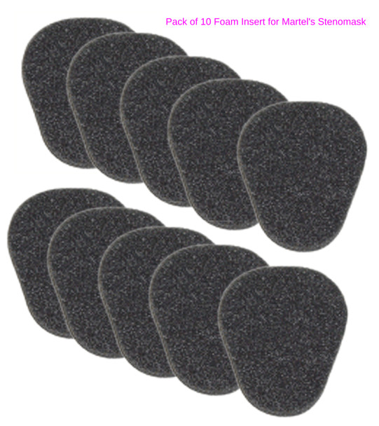 Pack of 10 - Years supply of Foam inserts for the Martel Stenomasl -Aka - Mini Mask 