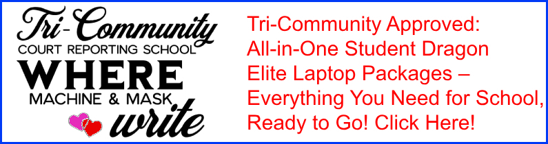 Tri-Community court reporter laptops