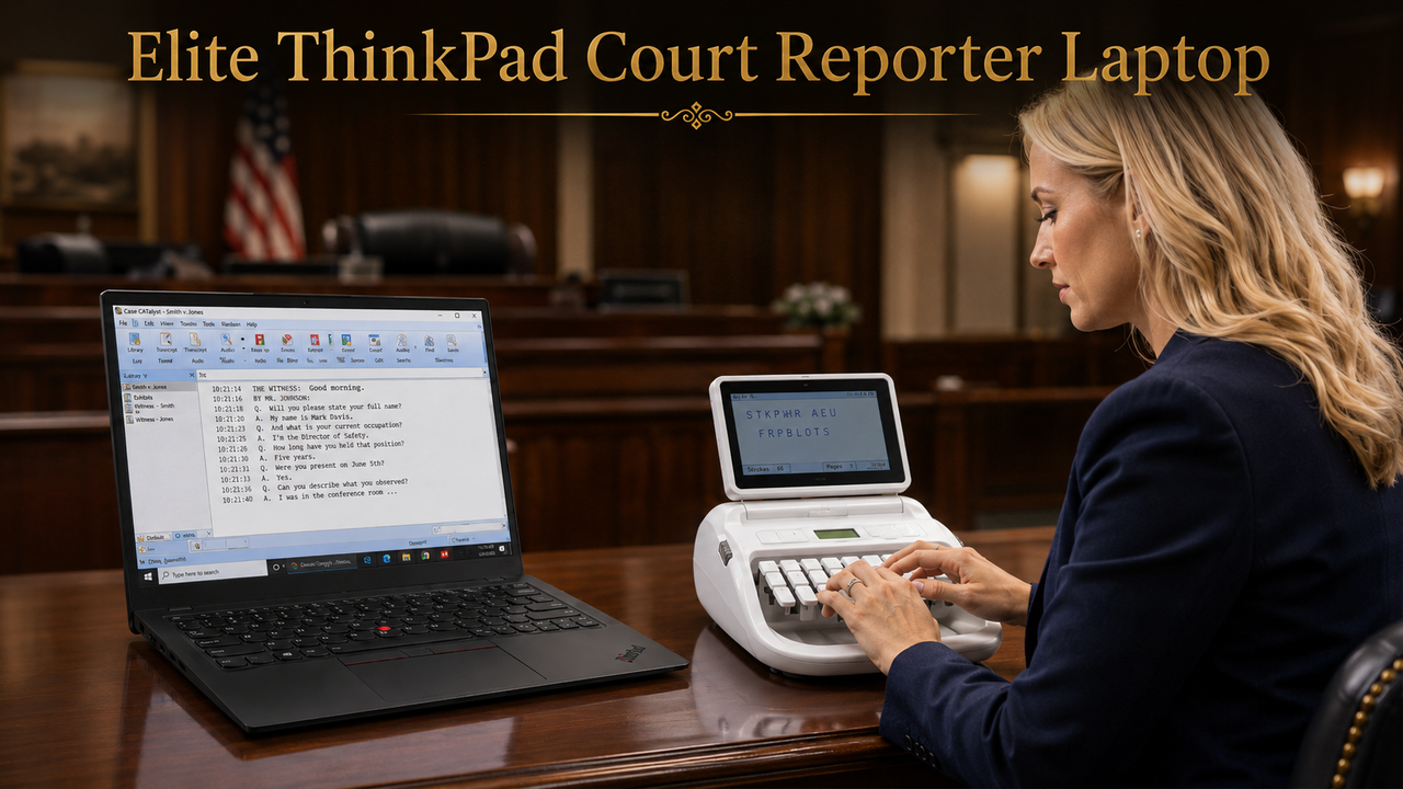 Martel Elite Court Reporter ThinkPad Laptop for Court Reporters