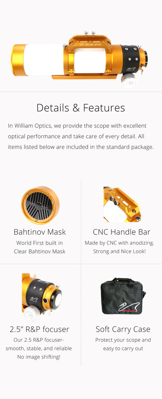 William Optics Gran Turismo 81(Innovative Bahtinov Mask Cover