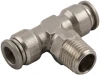 Stainless Steel (FKM Seal) Swivel Branch Tee 1/4" Tube x 1/8" Swift-Fit - 60210-04-02