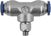 Swivel Male Branch Tee 1/4" Tube x 10-32 UNF - 88215-04-32
