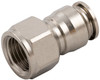 Straight Female Metal Release Collet 1/8" Tube x 1/8" NPTF - 89030-02-02