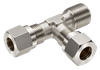 AIG-9230 silver steel compression fitting — representative colored series image; dimensions vary by model.