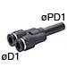 16MM X 12mm Standard Tube Fitting - PWJ16-12