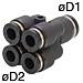 3/16" X 5/32" Standard Tube Fitting - PRG3/16-5/32