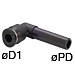 3mm 6mm Tube Fitting, Mini Type - PLGJ3-6M