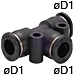 1/8" Tube Fitting, Mini Type - PE1/8M