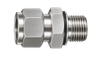 DCQ stainless steel compression fitting — representative colored series image; dimensions vary by model.