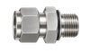 DCQ stainless steel compression fitting — representative colored series image; dimensions vary by model.
