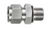 DCQ stainless steel compression fitting — representative colored series image; dimensions vary by model.