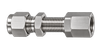 DSS stainless steel compression fitting — representative colored series image; dimensions vary by model.