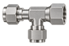 DTF stainless steel compression fitting — representative colored series image; dimensions vary by model.