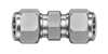 DUA stainless steel compression fitting — representative colored series image; dimensions vary by model.