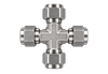 DXA stainless steel compression fitting — representative colored series image; dimensions vary by model.