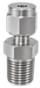 DCT stainless steel compression fitting — representative colored series image; dimensions vary by model.