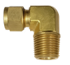 DLN brass male elbow - representative product photo; dimensions and thread details vary by model.