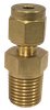 DCT brass male connector - representative product photo; dimensions and thread details vary by model.