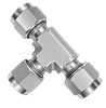 DTA stainless steel compression fitting — representative colored series image; dimensions vary by model.