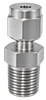 DCT stainless steel compression fitting — representative colored series image; dimensions vary by model.
