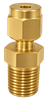 DCT brass compression fitting — representative colored series image; dimensions vary by model.