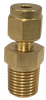 MDCT brass male connector - representative product photo; dimensions and thread details vary by model.